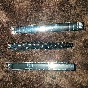 2 NEW Silver Tie Clips (bottom one not available)